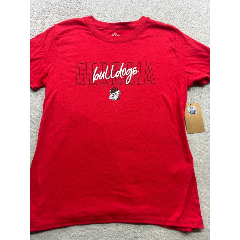 Georgia Bulldogs Red Graphic Tee Shirt Womens Large 12/14 NWT